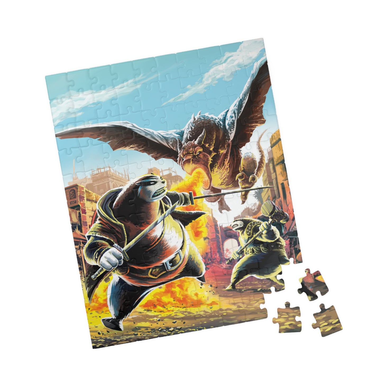 Beast Hunting Battle Badgers Jigsaw Puzzle (110, 252, 520 -piece)