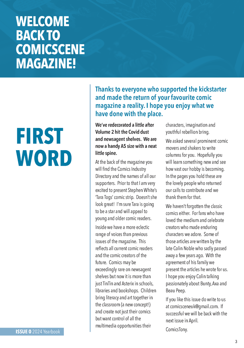 ComicScene Volume 3 Issue 0 - Yearbook 2024